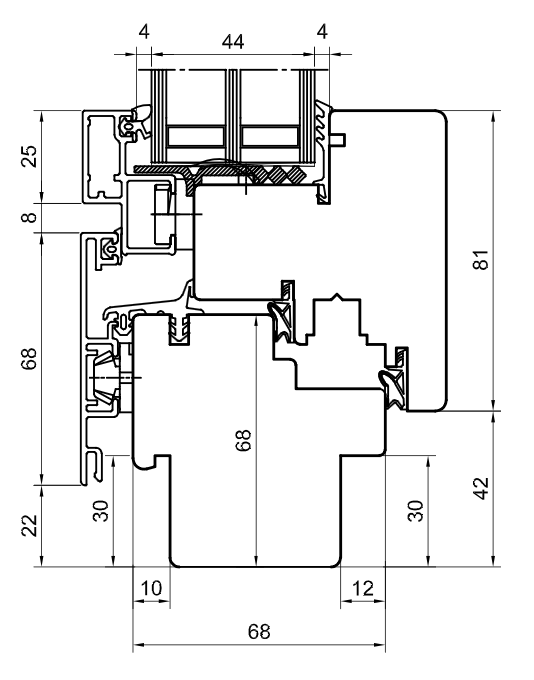 DUOLINE 68 Profilquerschnitt