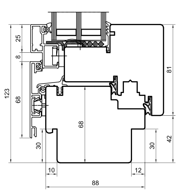 DUOLINE 88 Profilquerschnitt