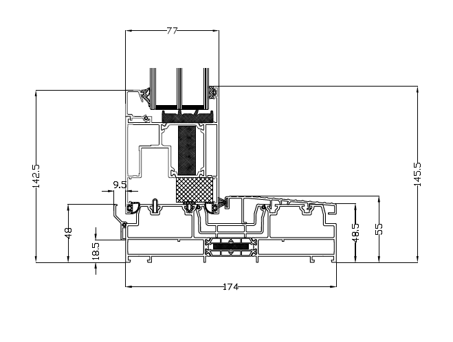 MB-77HS Hebeschiebetür Rendering