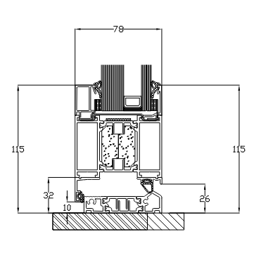MB-78EI Brandschutztür Tür-Rendering