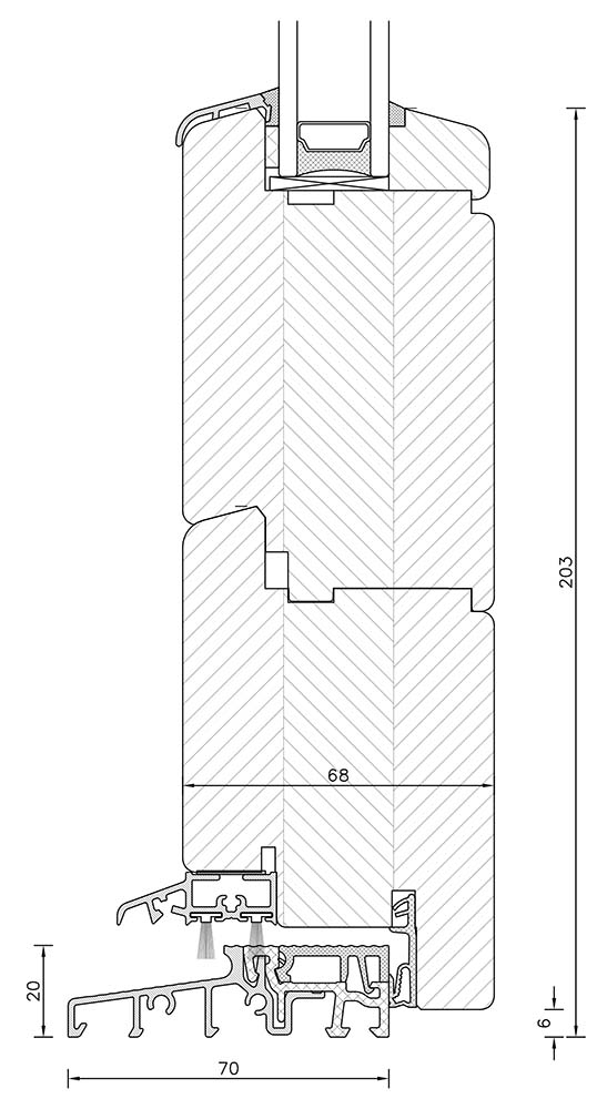 Softline 68 Profilquerschnitt